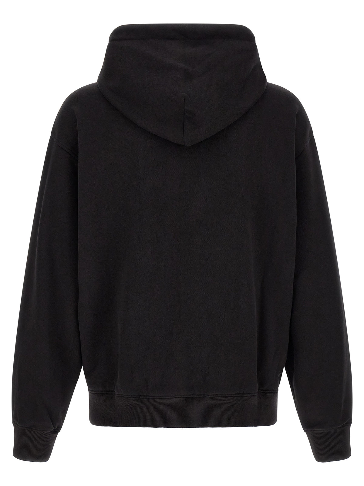 Sweat-shirt en coton noir avec coupe structurale Dolce & Gabbana