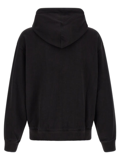 Sweat-shirt en coton noir avec coupe structurale Dolce & Gabbana