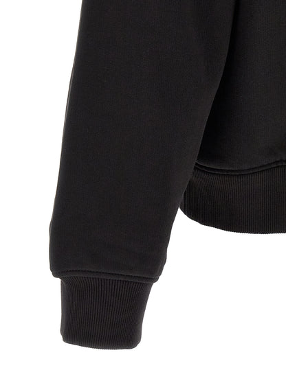Sweat-shirt noir en coton polyvalent et confortable Dolce & Gabbana