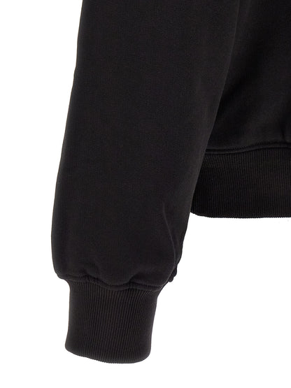 Sweat-shirt en coton noir avec coupe structurale Dolce & Gabbana