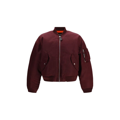 Blouson bomber Dsquared² en satin nylon bordeaux urbain