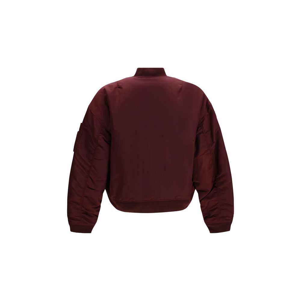 Blouson bomber Dsquared² en satin nylon bordeaux urbain