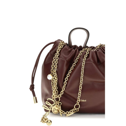 Chloé Bolso De Hombro Bos Taurus Piel De Becerro Borgoña