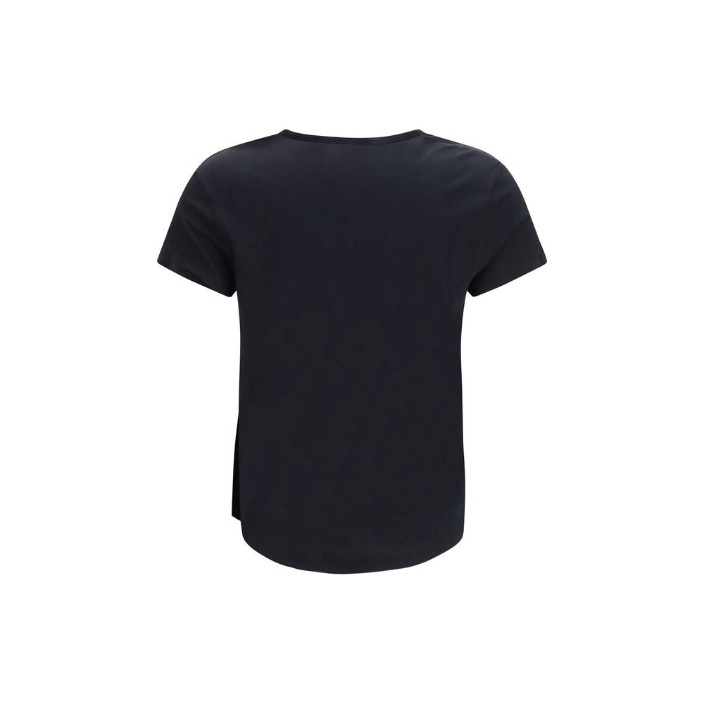T-shirt Fendi en Coton Noir à Coupe Droite