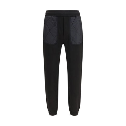 Moncler Pantalones Deportivos De Algodón Negro Cómodos