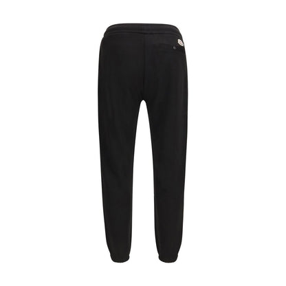 Moncler Pantalones Deportivos De Algodón Negro Cómodos