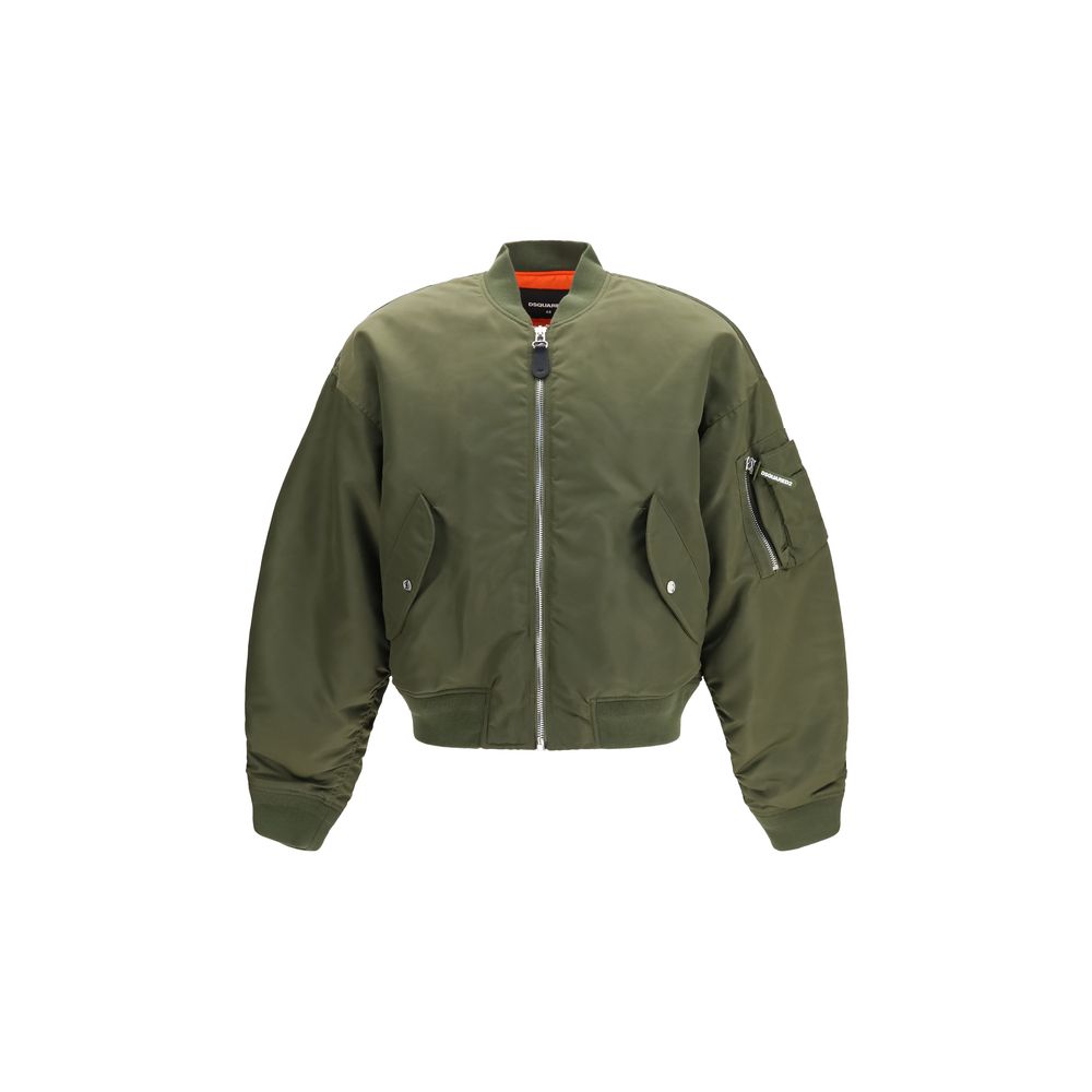Chaqueta Bomber Dsquared² En Satín De Nylon Bicolor