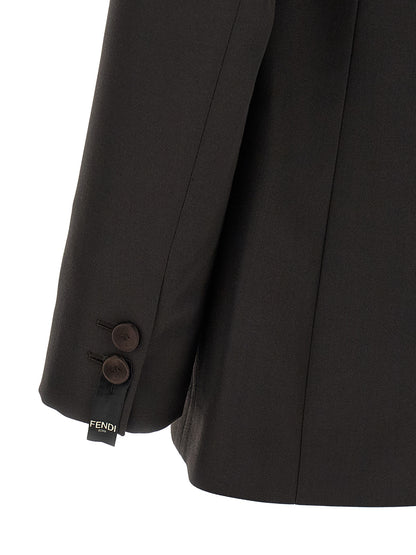 Blazer Fendi de Poliéster Marrón Colección Formal