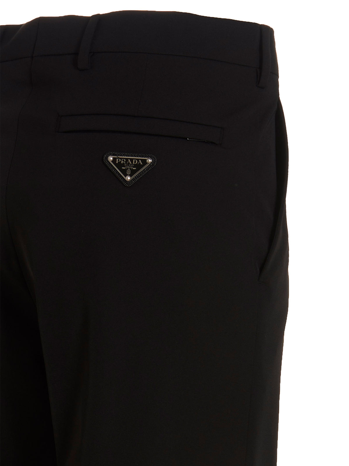 Prada Pantalones Casuales De Poliéster Negro - Estilo Casual