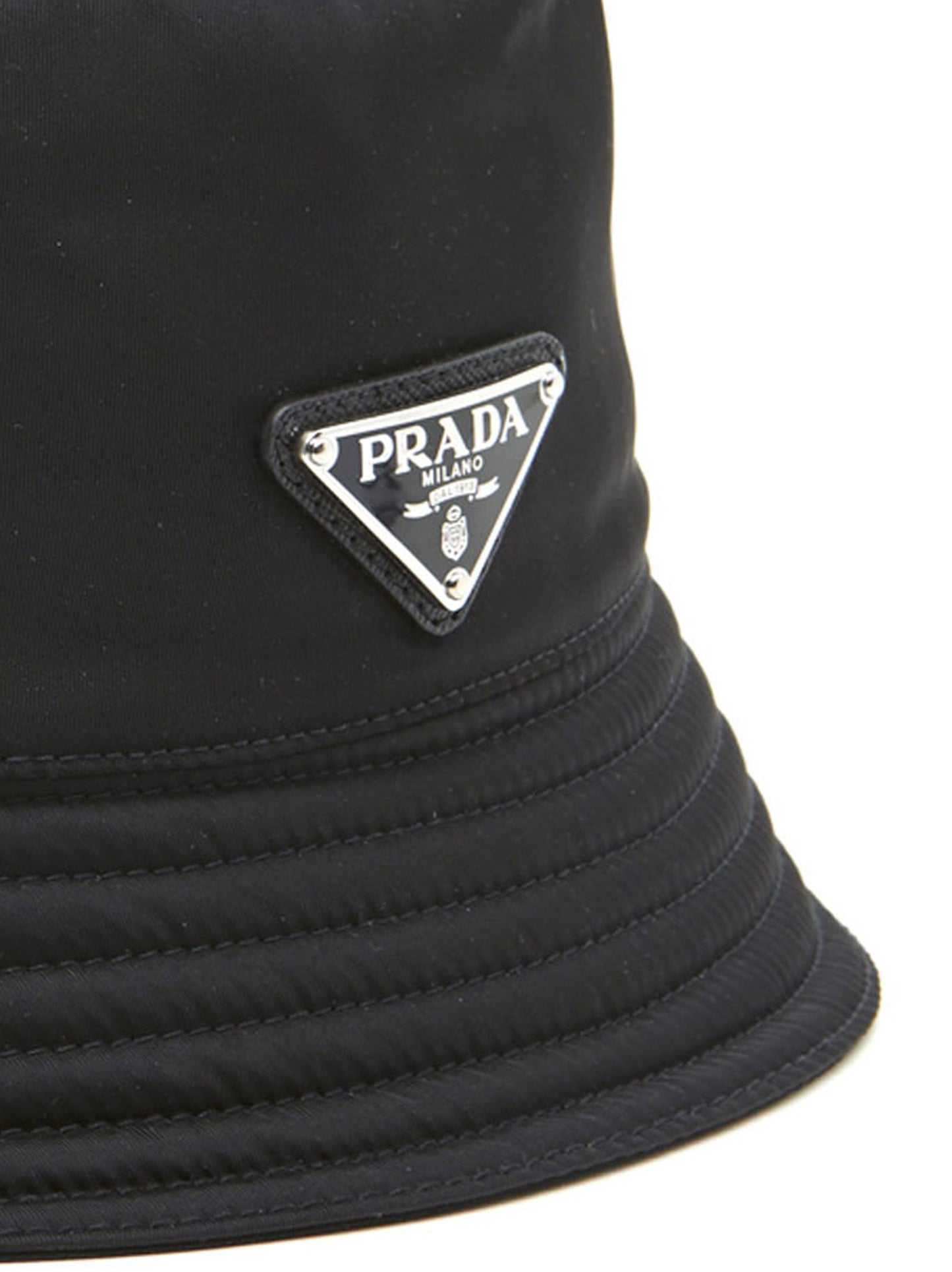 Prada Black Nylon Fisherman Hat Classic Shape