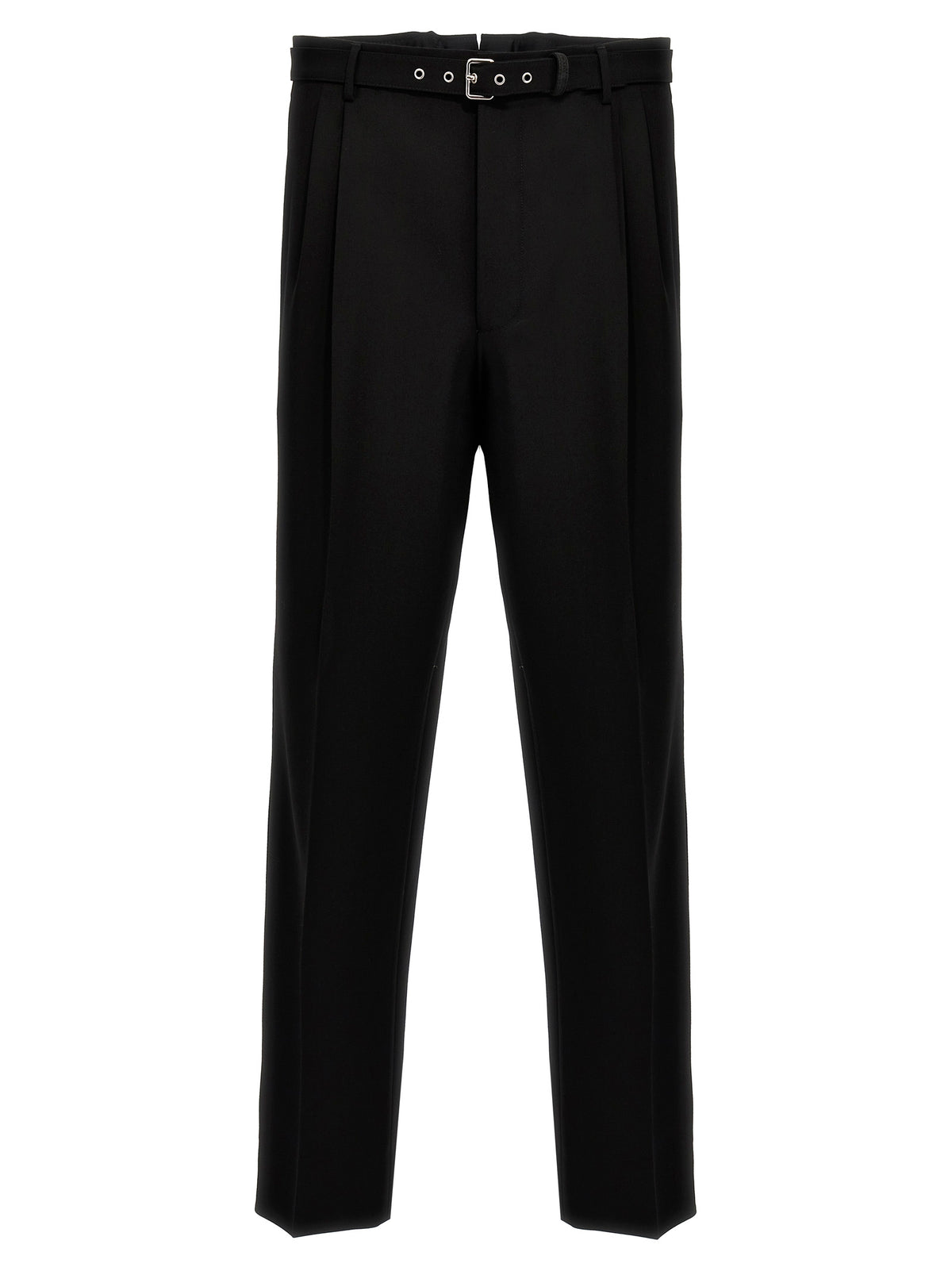 Pantalones De Vestir Formal Lana Virgen Negra Prada