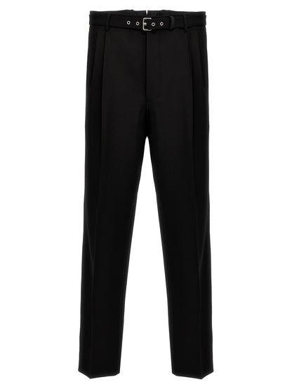 Pantalones De Vestir Formal Lana Virgen Negra Prada