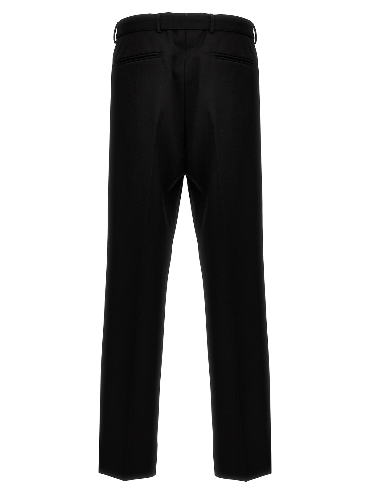 Pantalones De Vestir Formal Lana Virgen Negra Prada