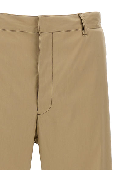 Prada Pantalones Casuales De Algodón Beige - Tejido Suave Y Flexible