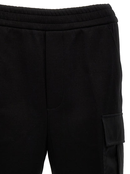 Prada Joggers Negros de Algodón - Pantalones Para El Entrenamiento