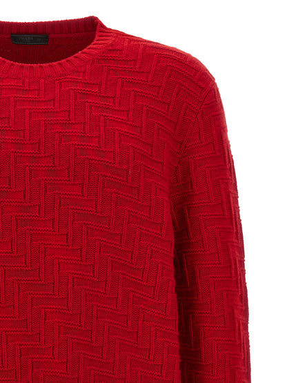 Cardigan en Laine Vierge Multicolore Prada Collection