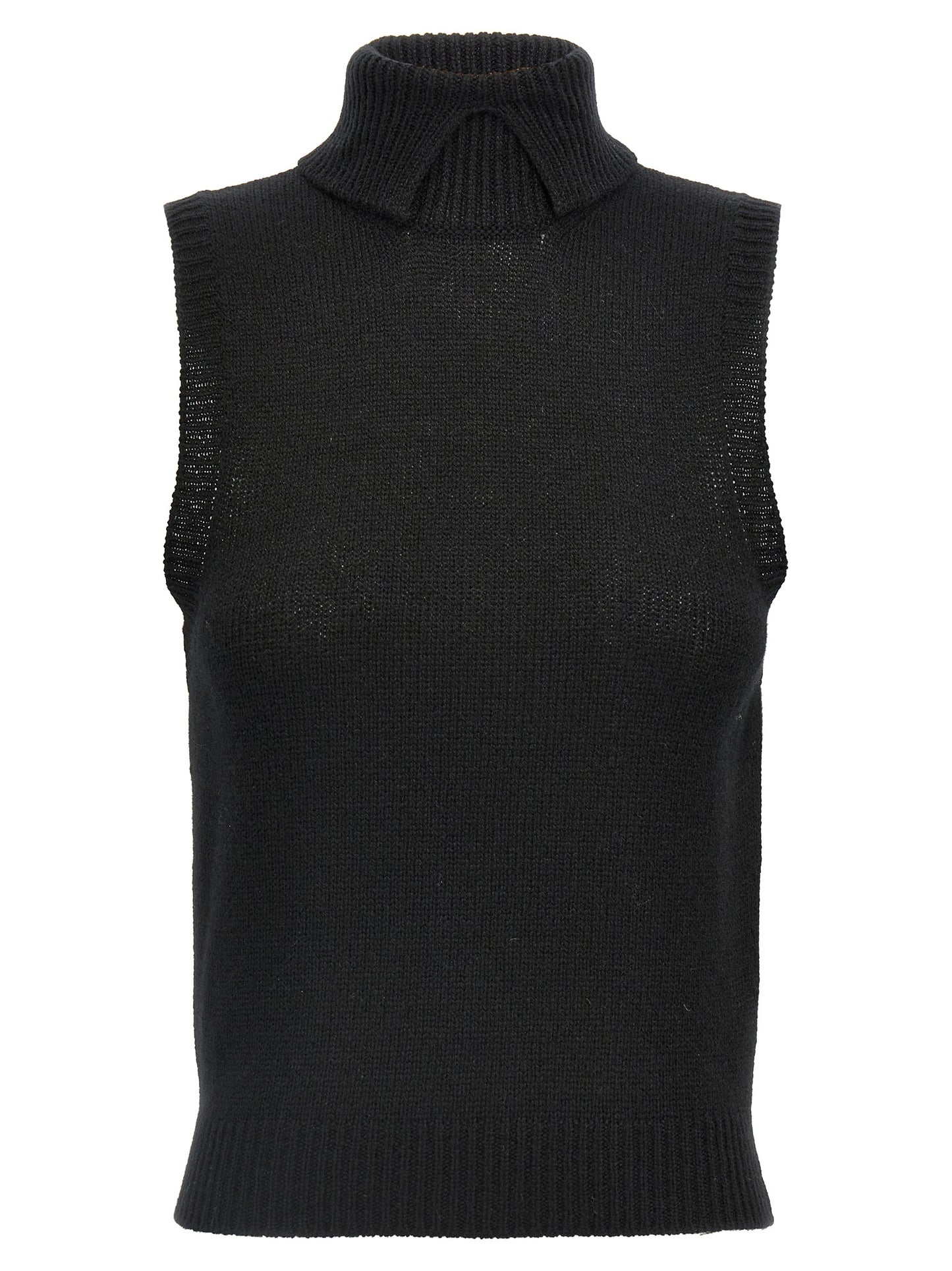 Gilet léger en cachemire noir Prada