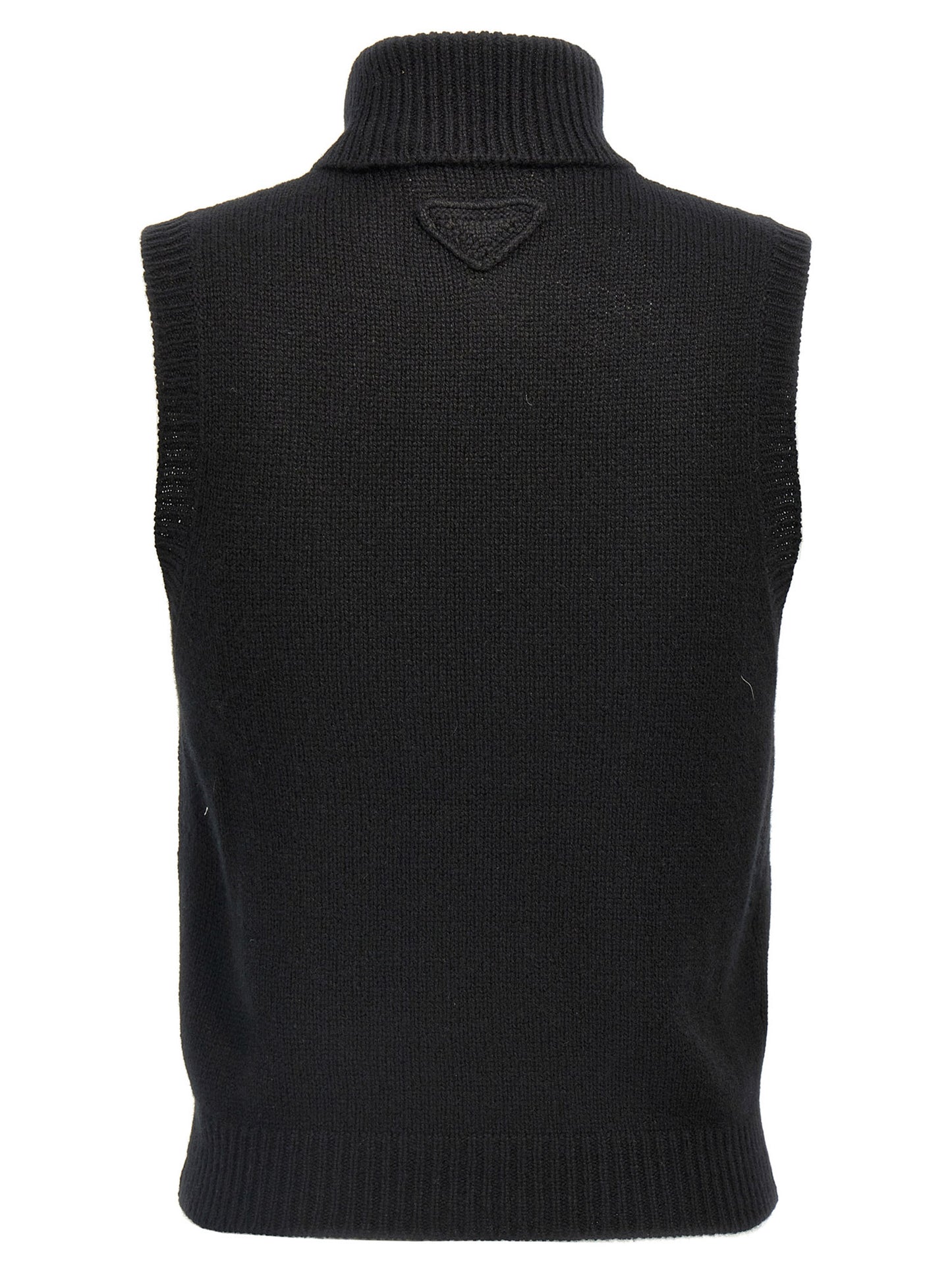 Gilet léger en cachemire noir Prada