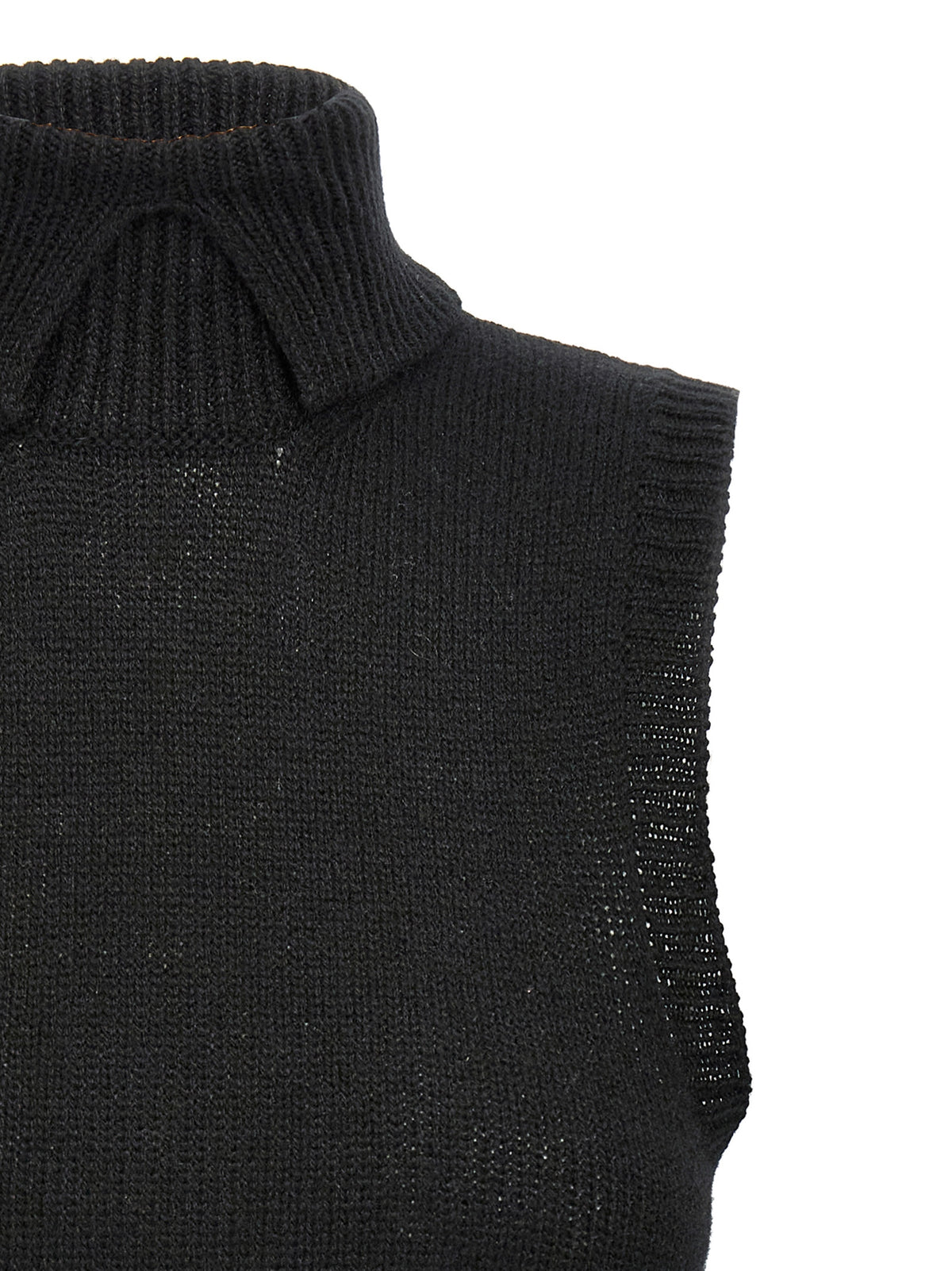 Gilet léger en cachemire noir Prada