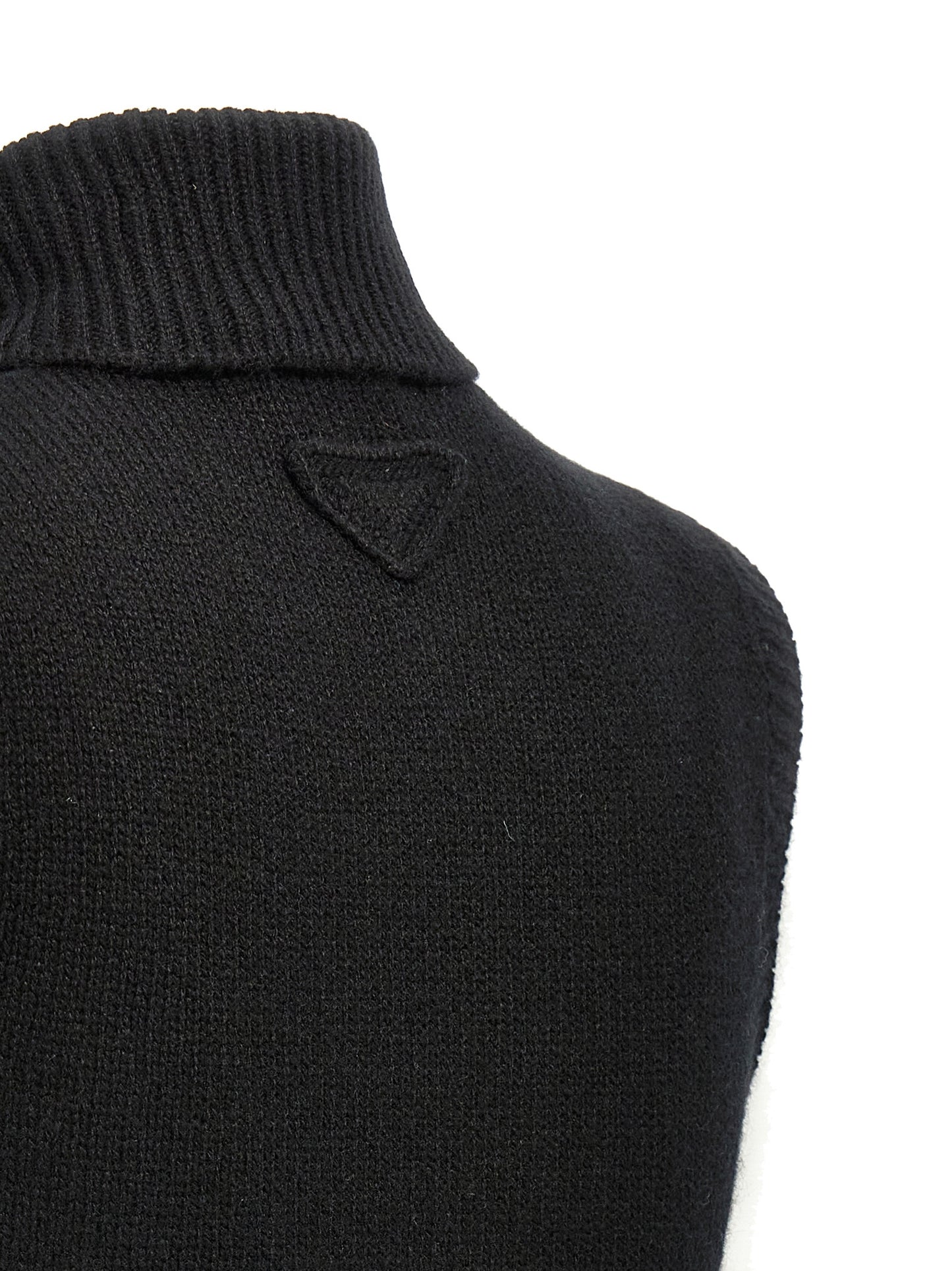 Gilet léger en cachemire noir Prada