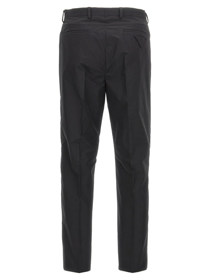Pantalones De Vestir De Prada En Algodón Color Negro
