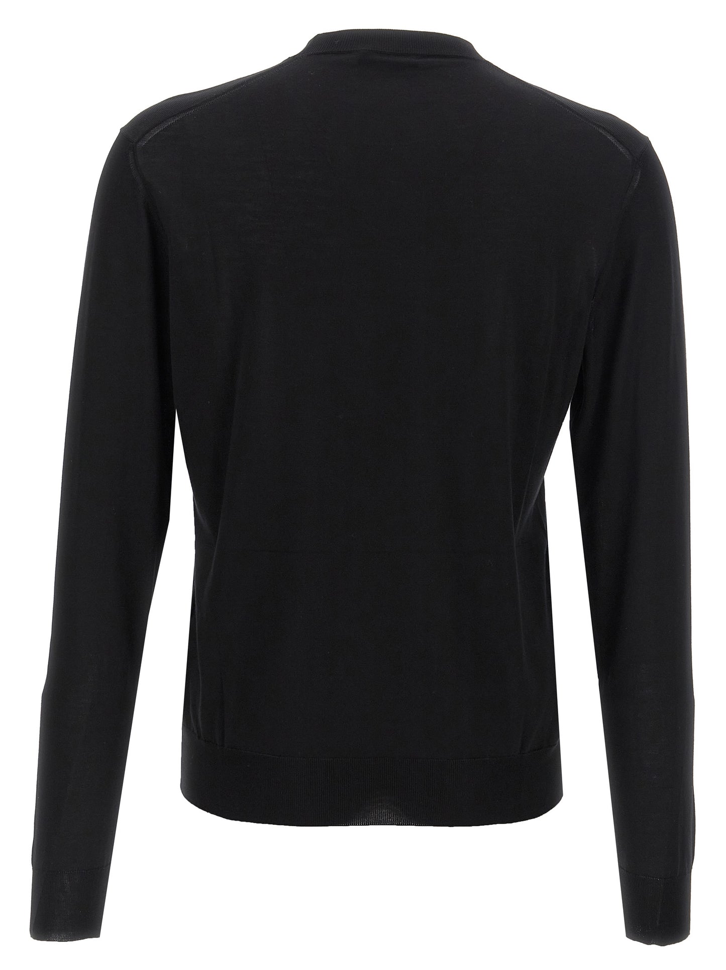 Prada Cardigan Noir - Soie Italienne Avec Logo Brodé