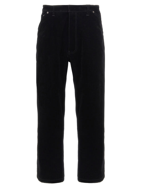 Pantalones Casuales Prada De Algodón Negro Diseño Versátil