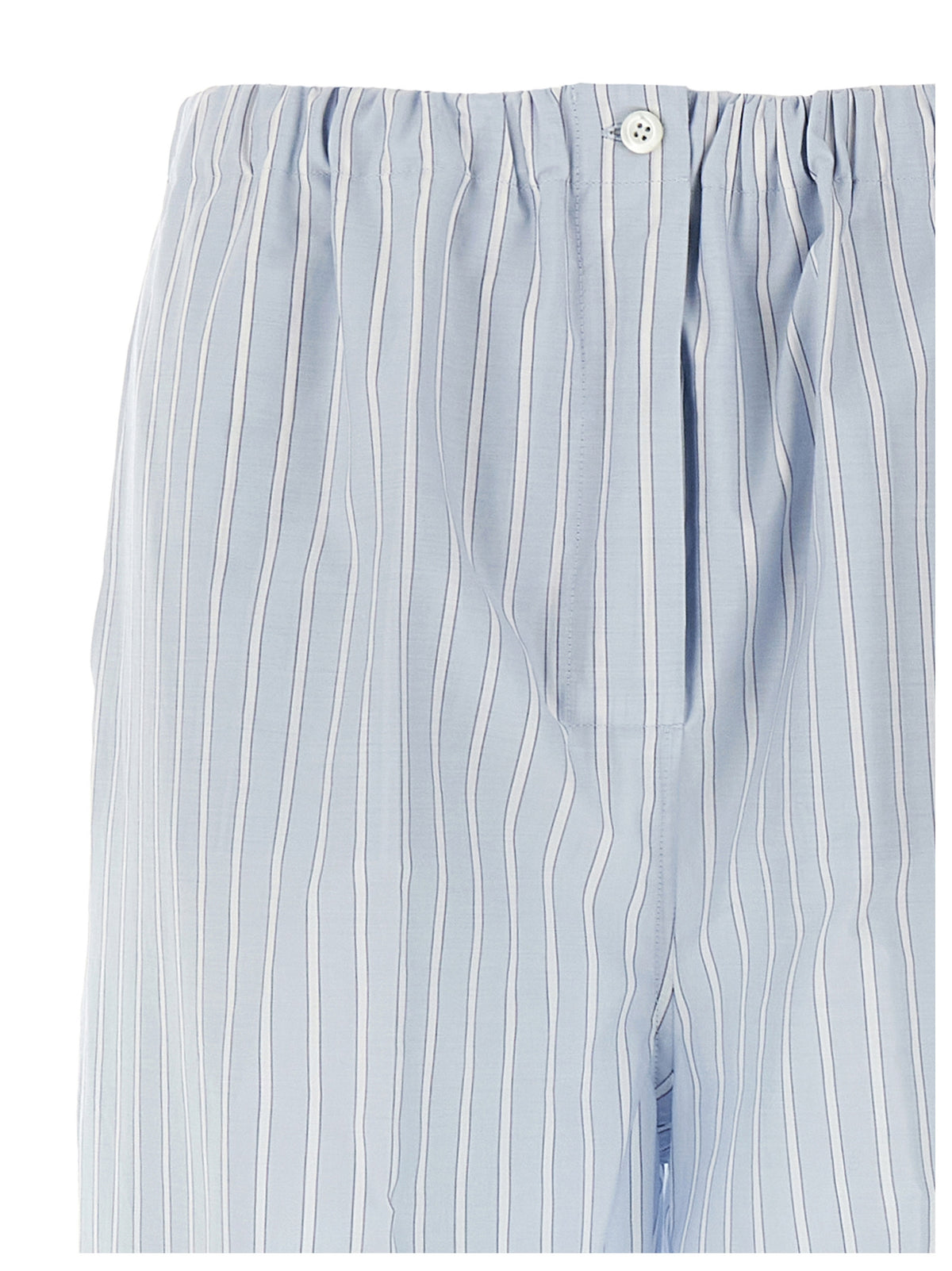 Pantalones Casuales de Algodón Azul Claro Prada Rectos