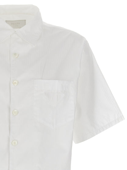 Chemisier Prada en Coton Blanc Design Intemporel et Élégant