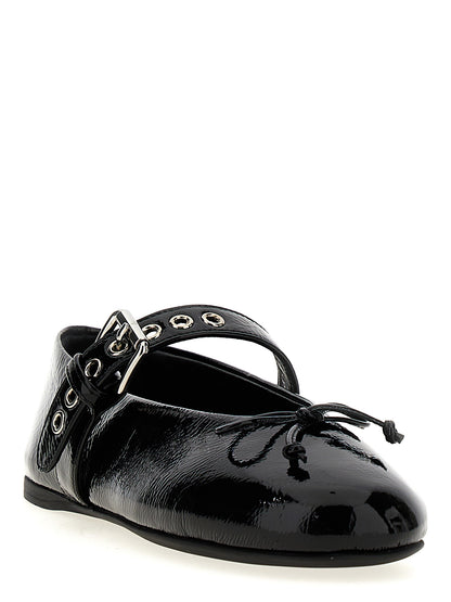 Miu Miu Bailarines Negros de Piel de Ternera - Diseño Atemporal