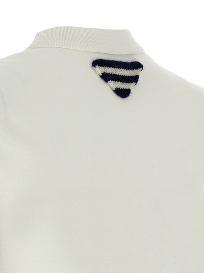 T-shirt en coton blanc avec logo Prada
