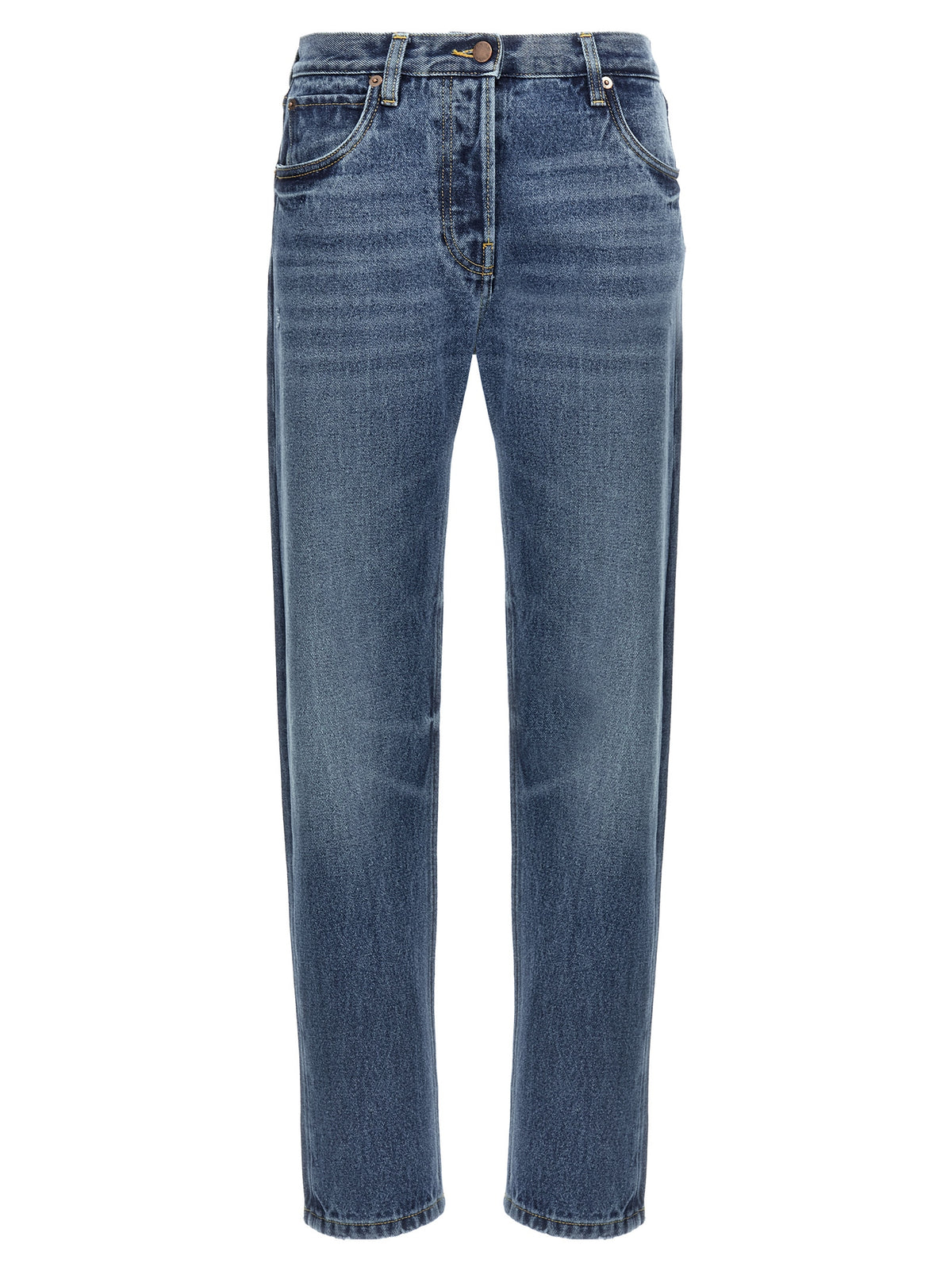 Jean droit en coton bleu Prada
