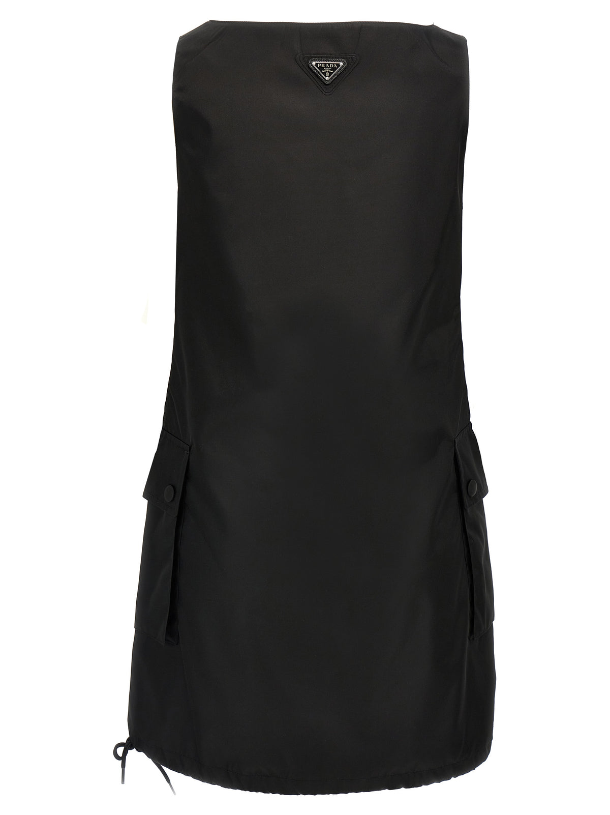Vestido Corto Prada Negro En Poliamida Silueta Moderna