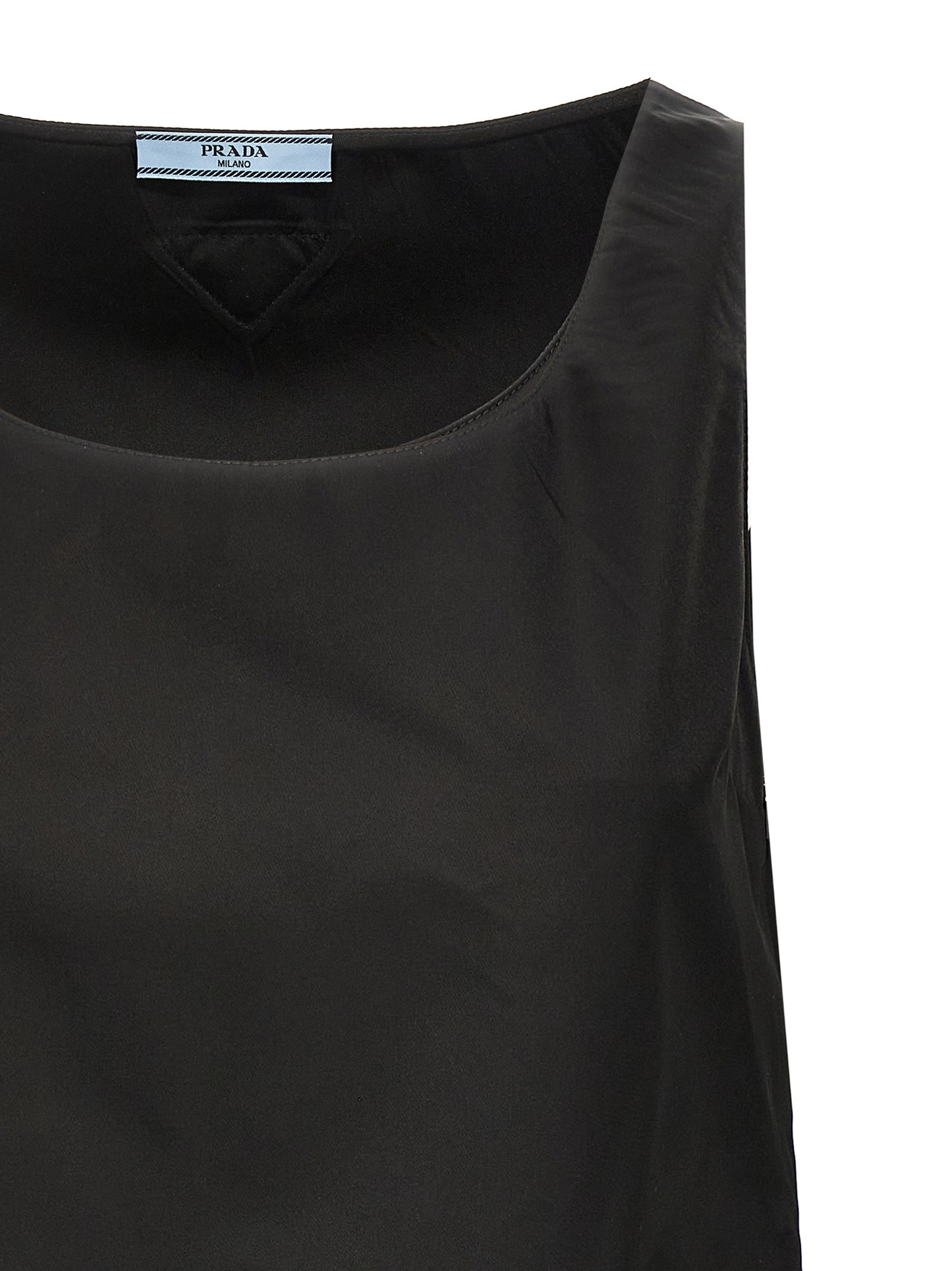 Vestido Corto Prada Negro En Poliamida Silueta Moderna