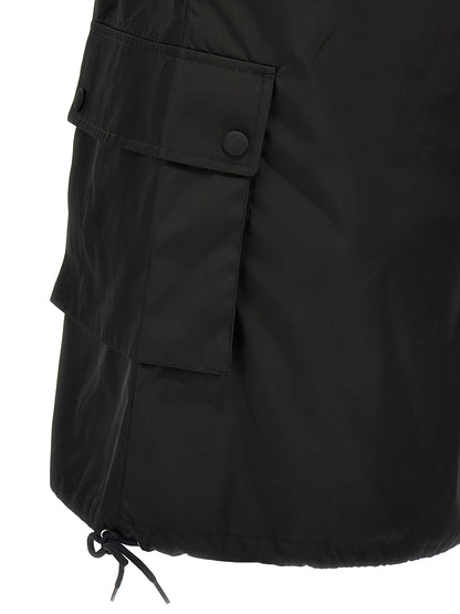 Vestido Corto Prada Negro En Poliamida Silueta Moderna