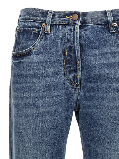 Jean droit en coton bleu Prada