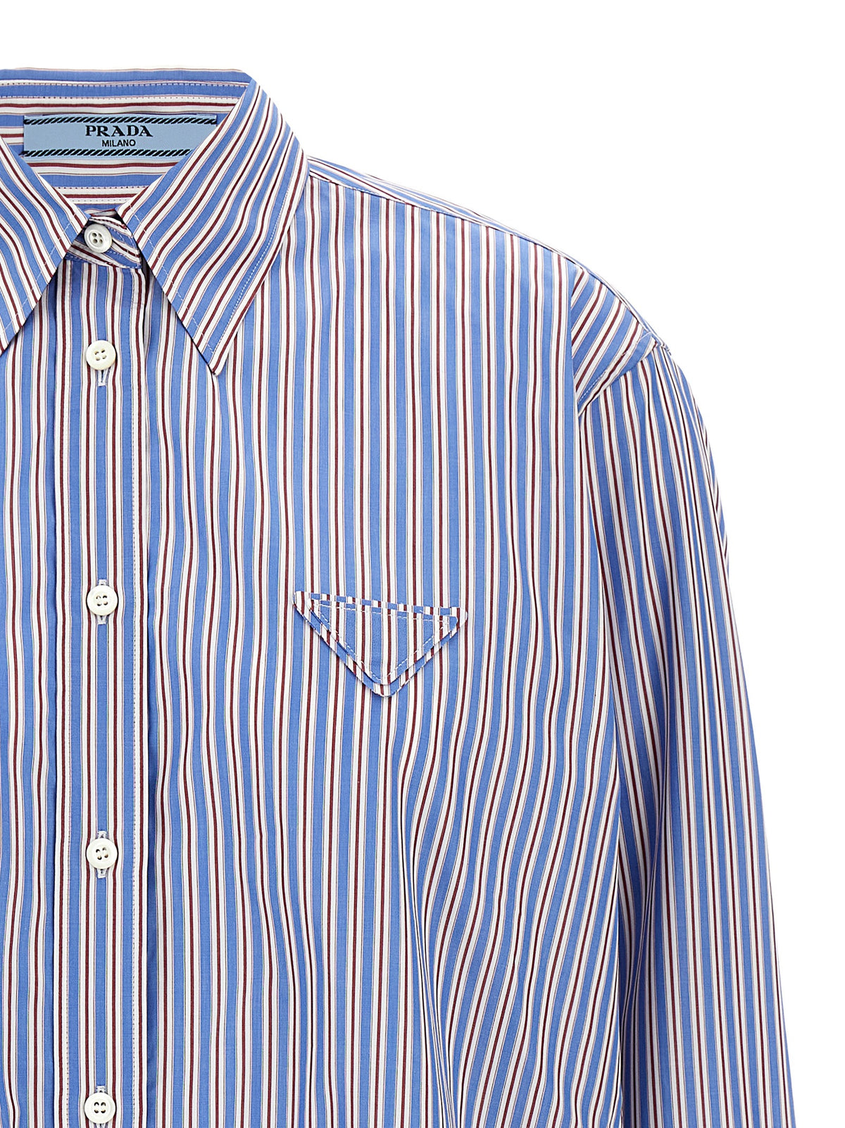 Blusa De Algodón Multicolor Prada Con Diseño Versátil
