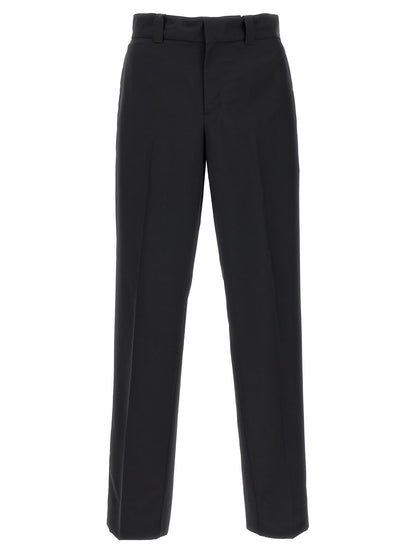 Pantalones Negros Casuales De Lana Virgen Prada