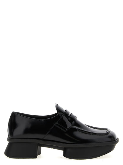 Mocasines Prada de Piel de Ternera Negros Sin Cordones