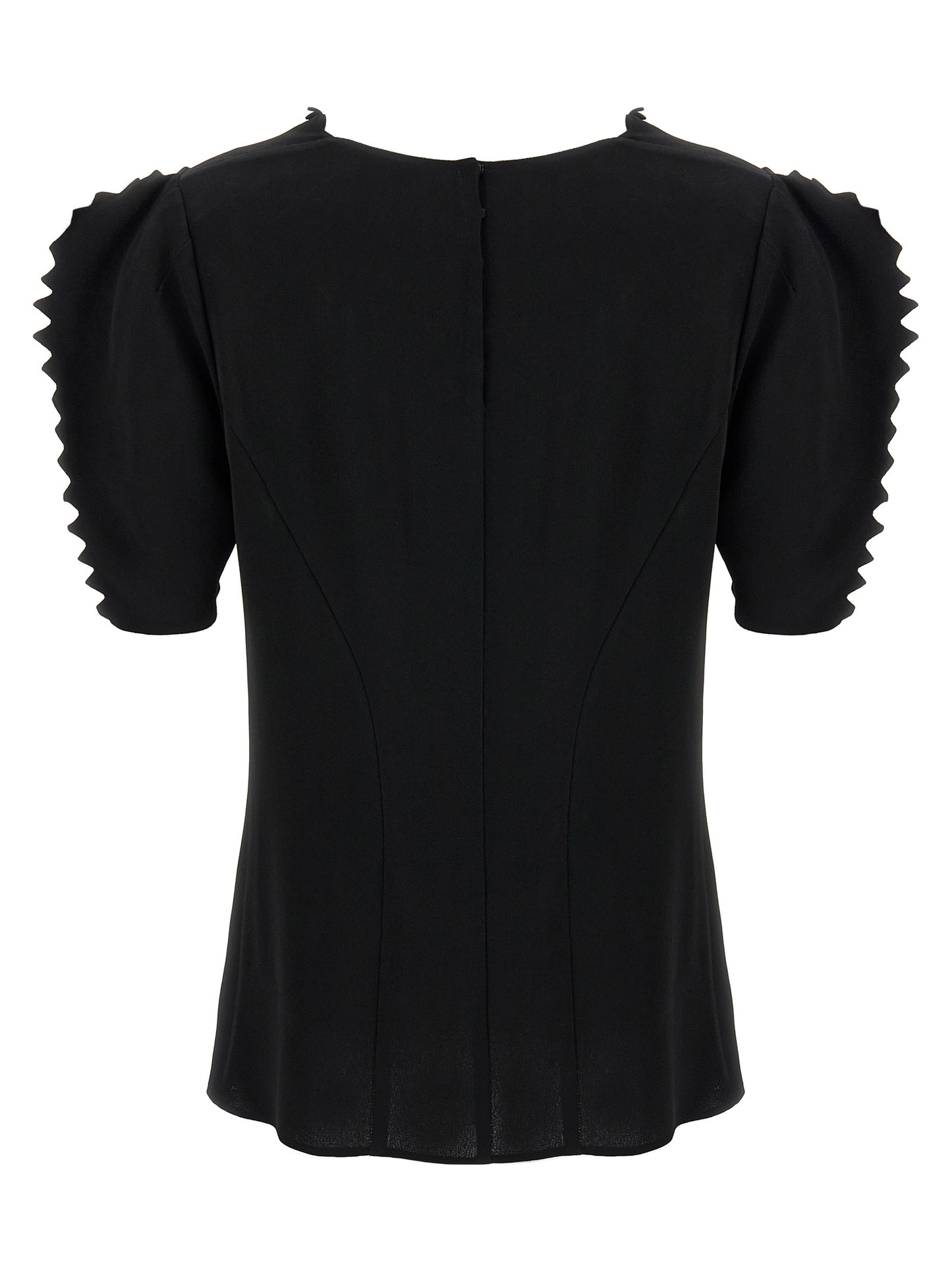 Prada Camiseta Sin Mangas Negra En Viscosa - Estilo Atemporal