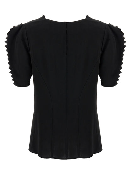 Prada Camiseta Sin Mangas Negra En Viscosa - Estilo Atemporal