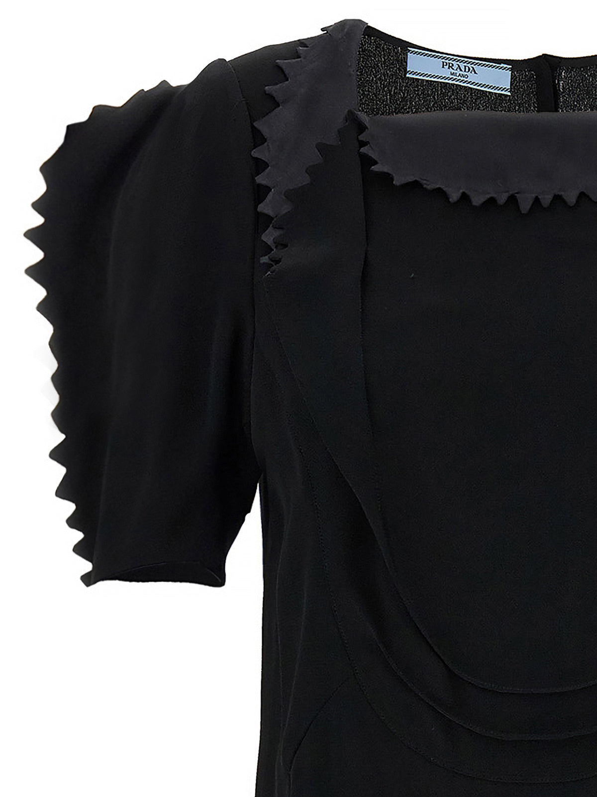 Prada Camiseta Sin Mangas Negra En Viscosa - Estilo Atemporal