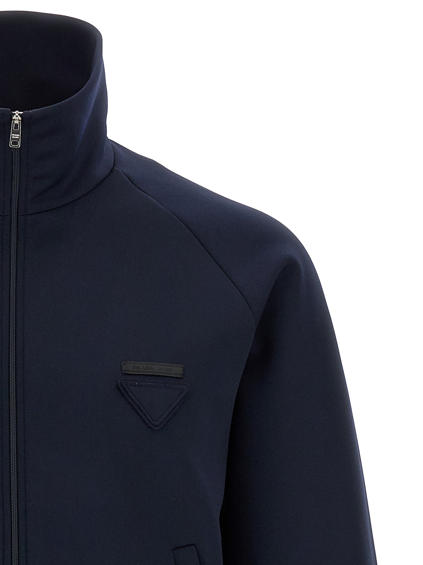 Prada Sudadera De Poliéster Azul - Diseño Depurado Moderno