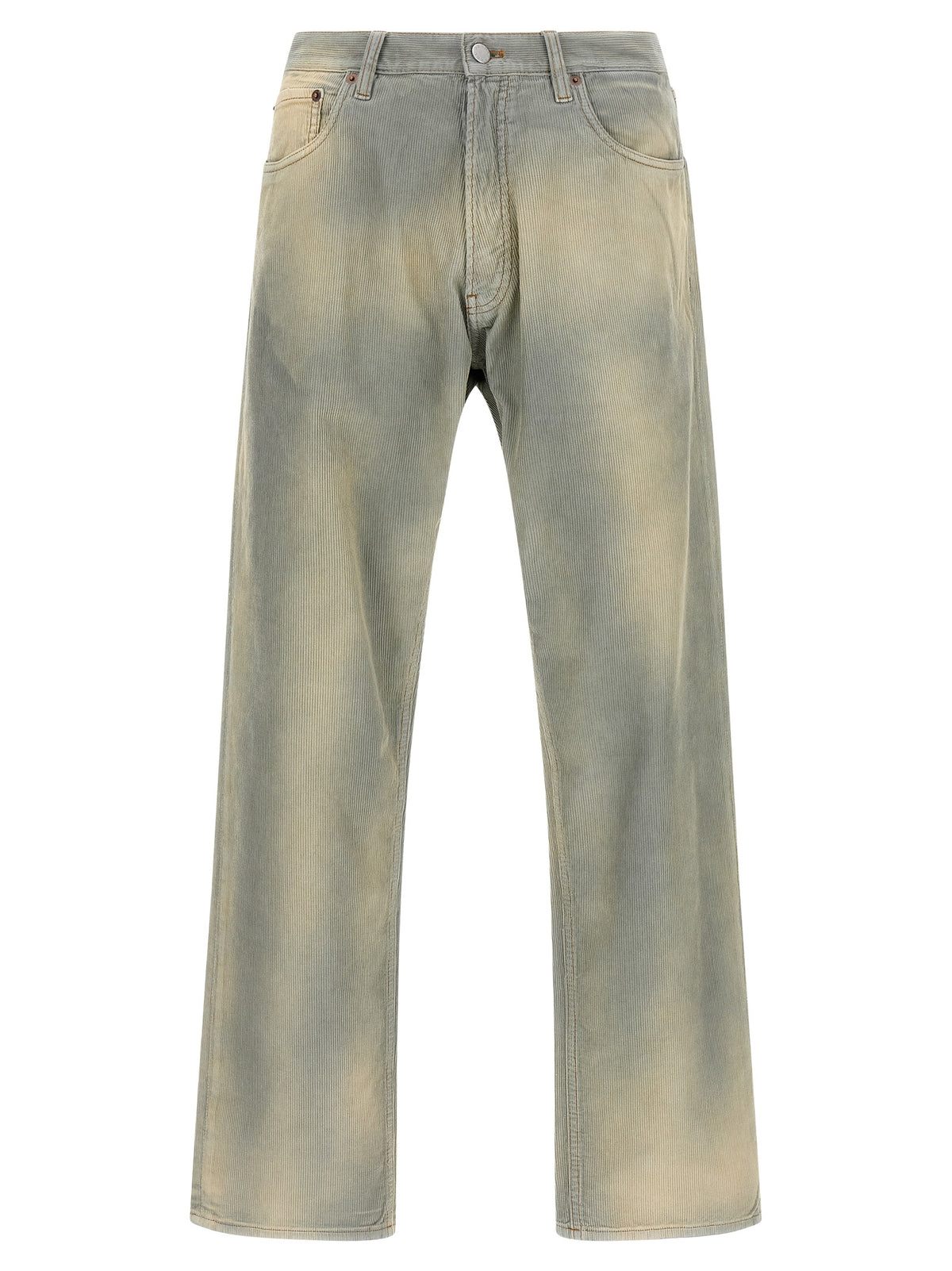 Pantalon décontracté classique Prada en coton bleu
