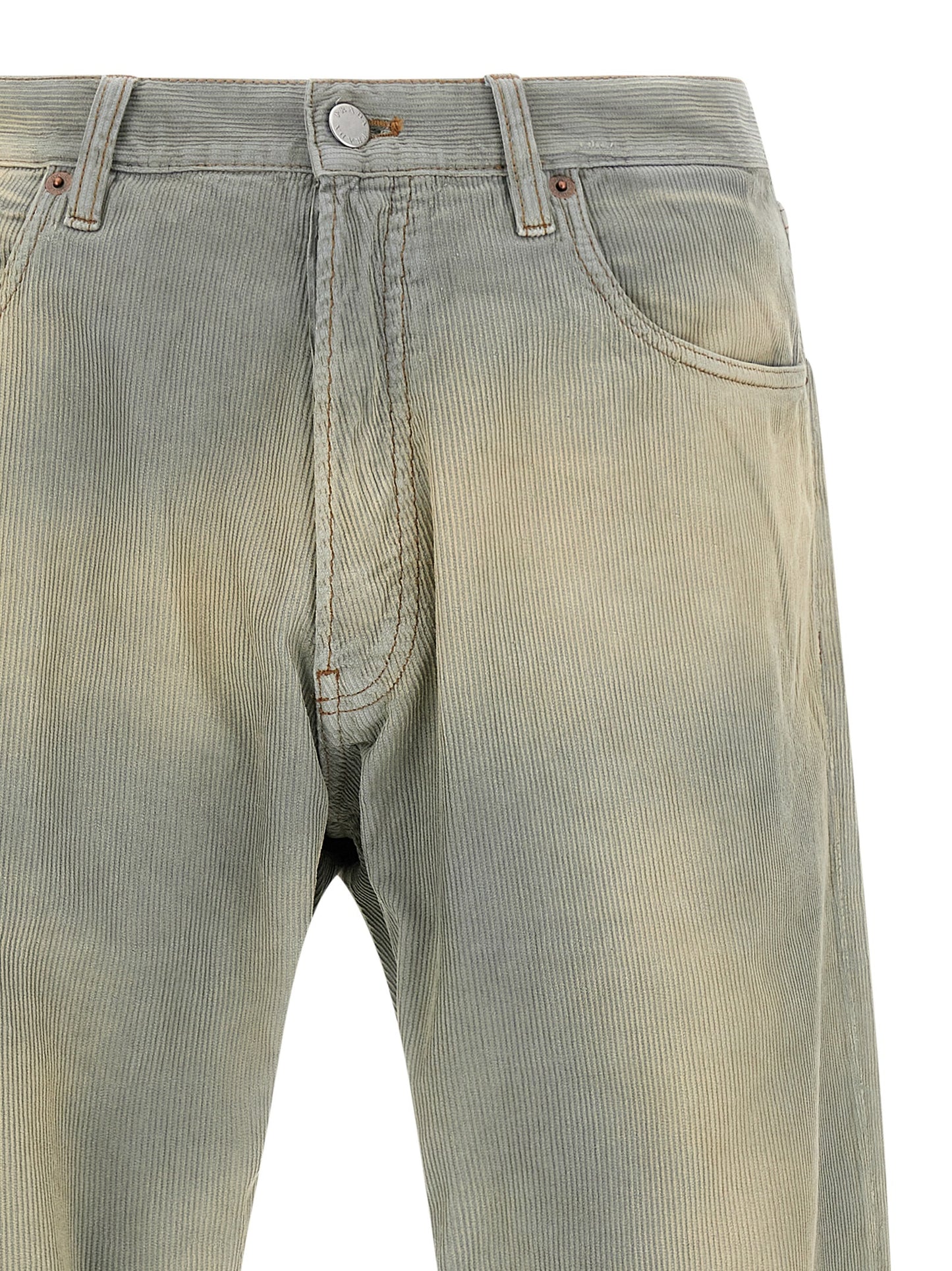 Pantalon décontracté classique Prada en coton bleu