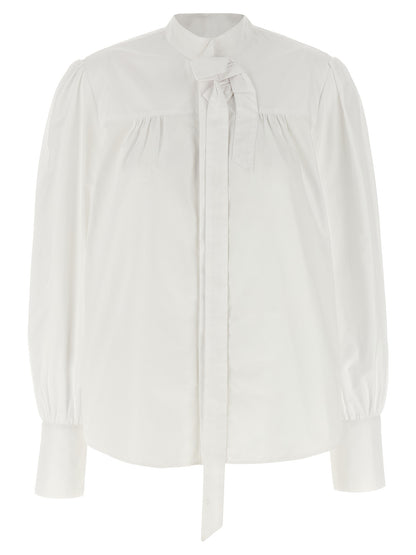 Blusa De Algodón Prada En Blanco Prenda Superior Mujer