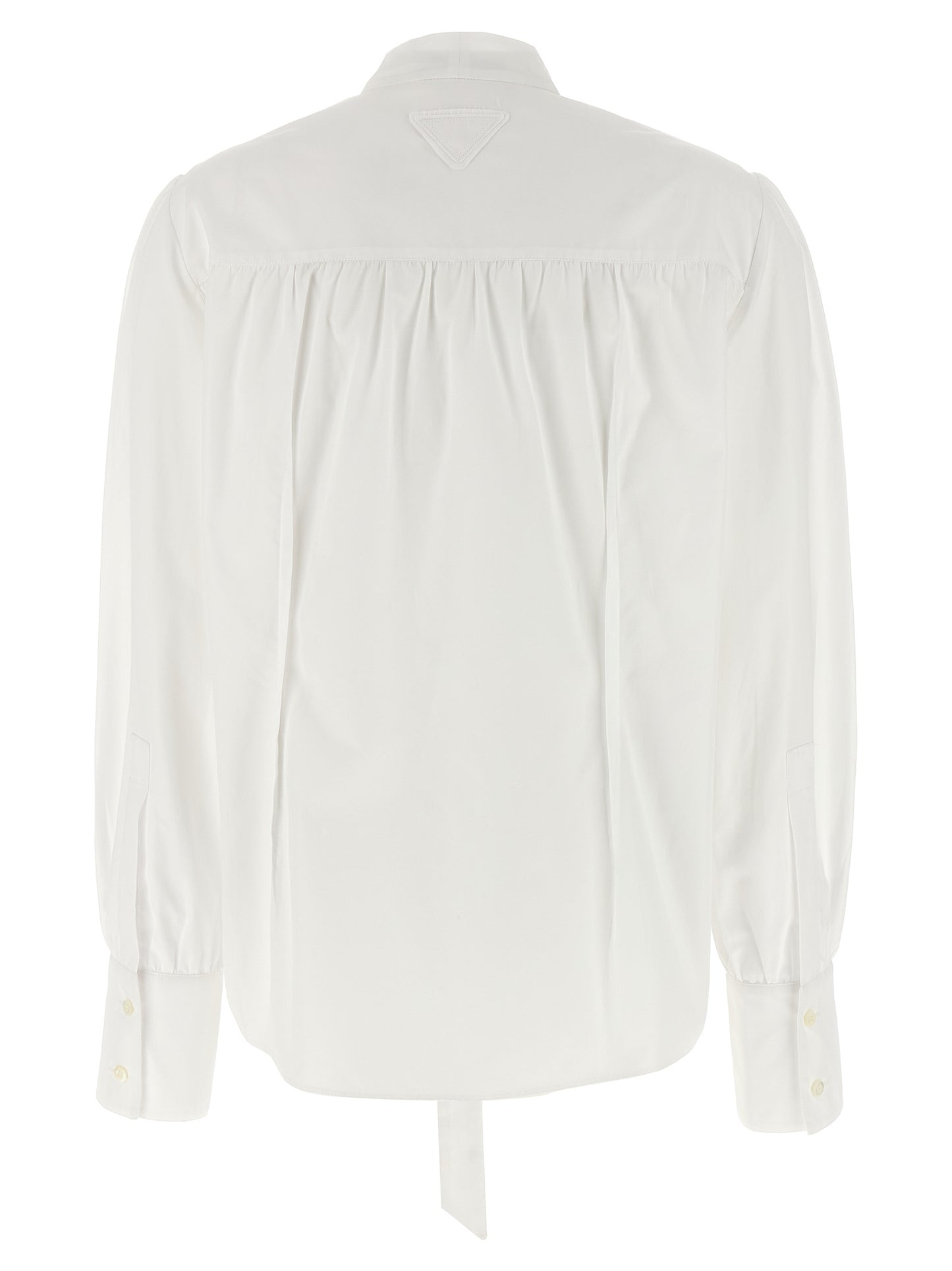 Blusa De Algodón Prada En Blanco Prenda Superior Mujer