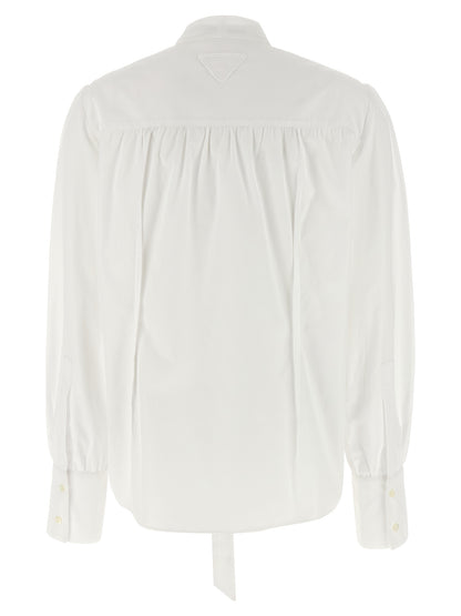 Blusa De Algodón Prada En Blanco Prenda Superior Mujer
