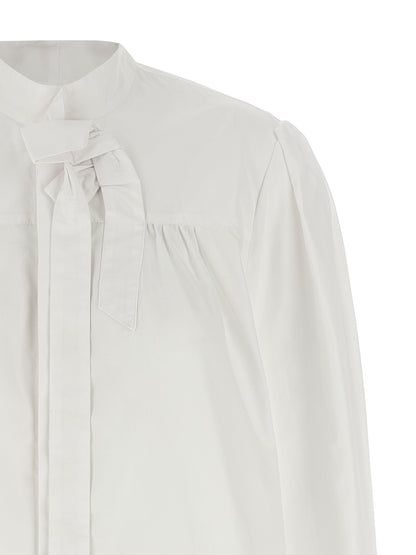 Blusa De Algodón Prada En Blanco Prenda Superior Mujer