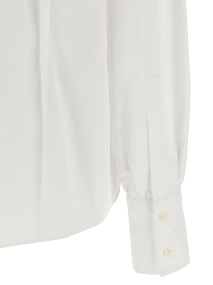 Blusa De Algodón Prada En Blanco Prenda Superior Mujer